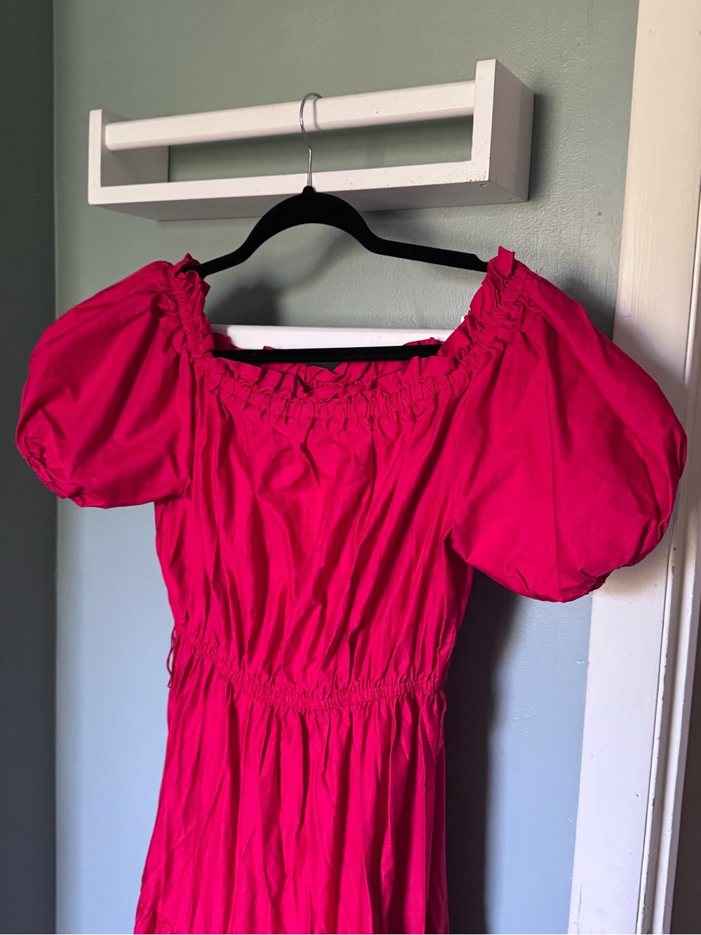 Flying Tomato Off-Shoulder Maxi Dress in Red - Picture 5 of 7